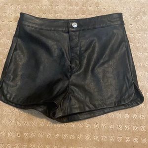 Faux Leather Shorts